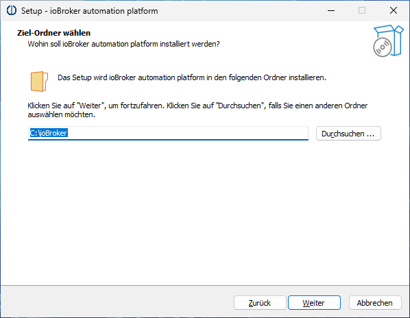 Installation folder Installation folder