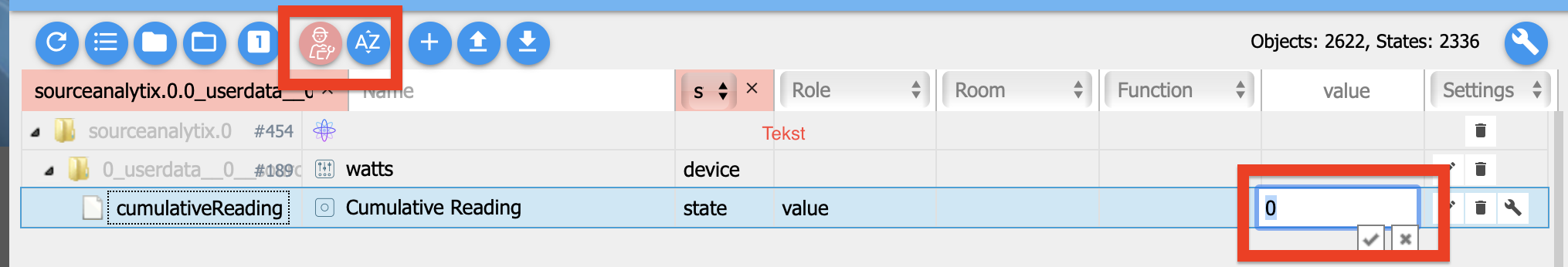 Correcting a cumulative reading