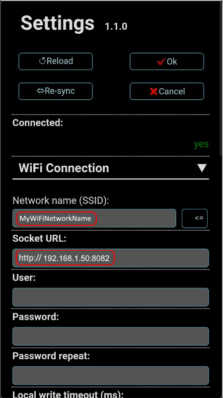 WiFi connection
